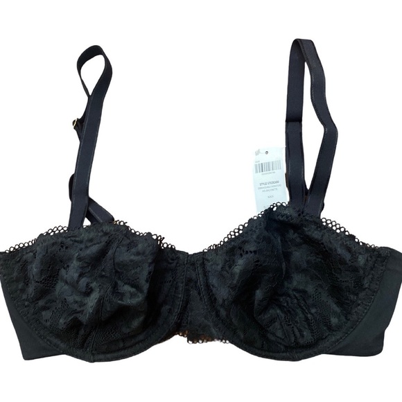 Soma Embraceable Signature AOL Balconette Black Lace Bra Size 36DD NWT - Picture 4 of 7
